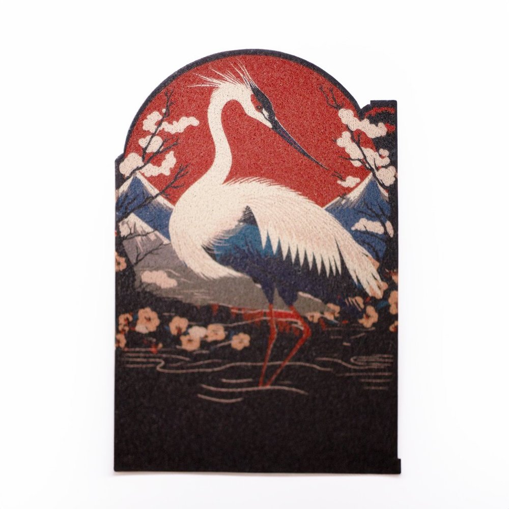 Crane Bird Double PVC Welcome mat Fall Mat Kitchen Carpet Anti-Slip. Autumn Mat